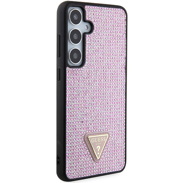 Etui Guess GUHCS24MHDGPPP S24+ S926 różowy/pink hardcase Rhinestone Triangle Case