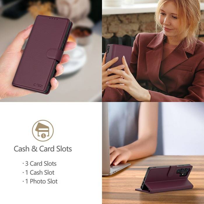 TECH-PROTECT WALLET GALAXY A26 5G / A17 4G / 5G MULBERRY