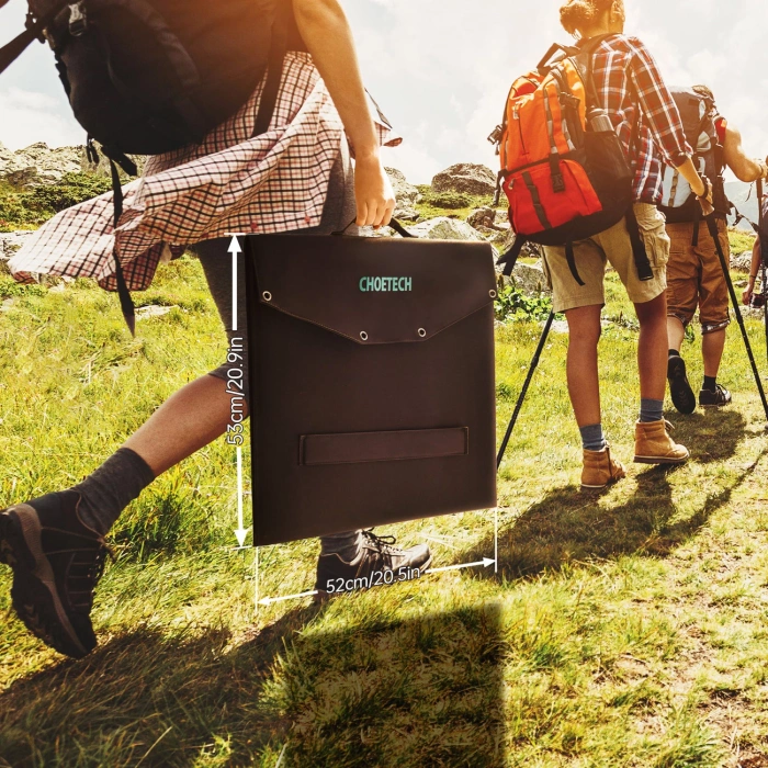 Ladergerät Choetech SC008 solar faltbar 120W DC / USB-C / 2x USB-A - schwarz