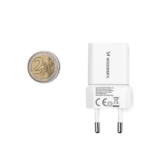 Caricatore da muro Wozinsky CMWCW 20W USB-C / USB-A - bianco
