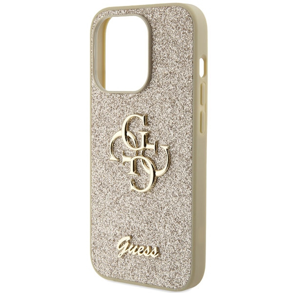 Etui Guess GUHCP15LHG4SGD iPhone 15 Pro 6.1" złoty/gold hardcase Glitter Script Big 4G Case