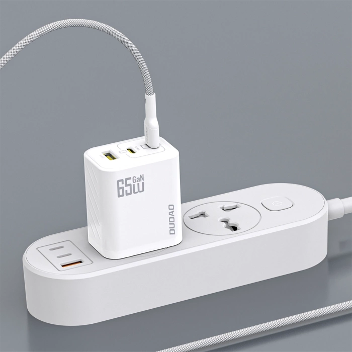 Dudao A29C 65W GaN Wandladegerät + USB-C Kabel - Weiß