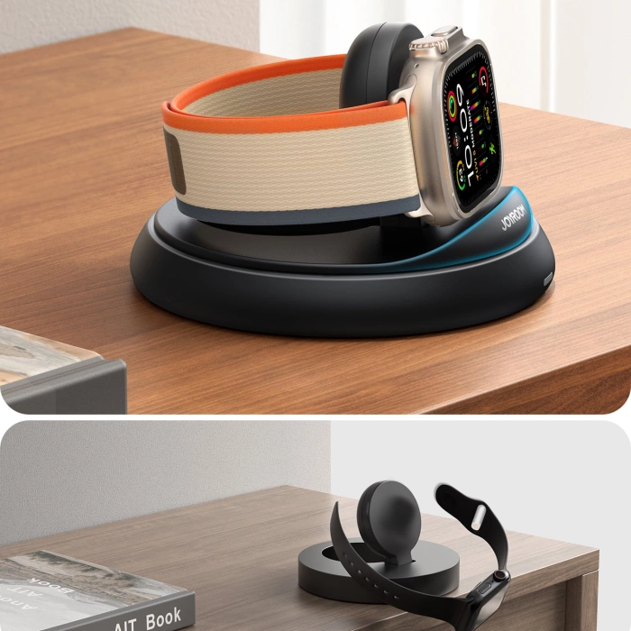 Joyroom JR-W12 faltbares induktives Ladegerät für Apple Watch – Schwarz