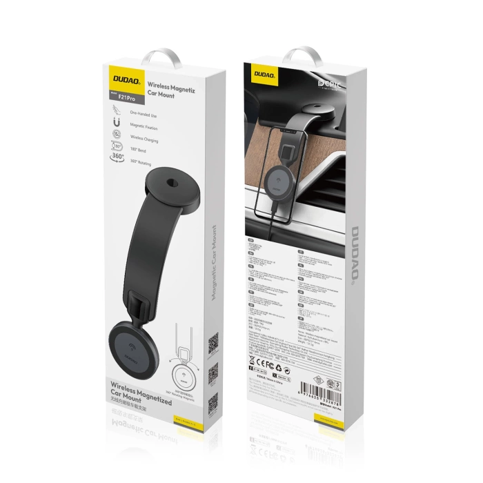 Dudao F21 Pro 15W MagSafe induktives Autoladegerät - Schwarz