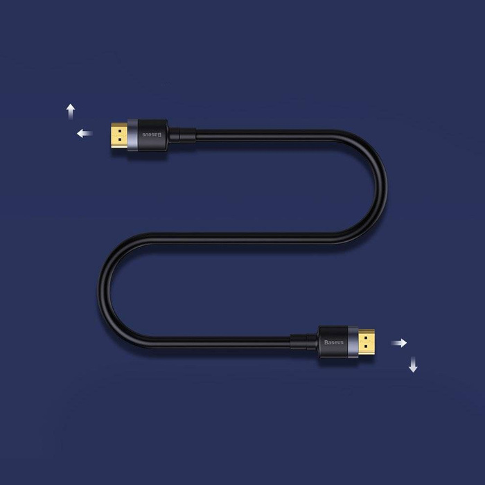Câble Baseus Cafule Câble HDMI 2.0 4K 60 Hz 3D 18 Gbps 2 m noir (CADKLF-F01)