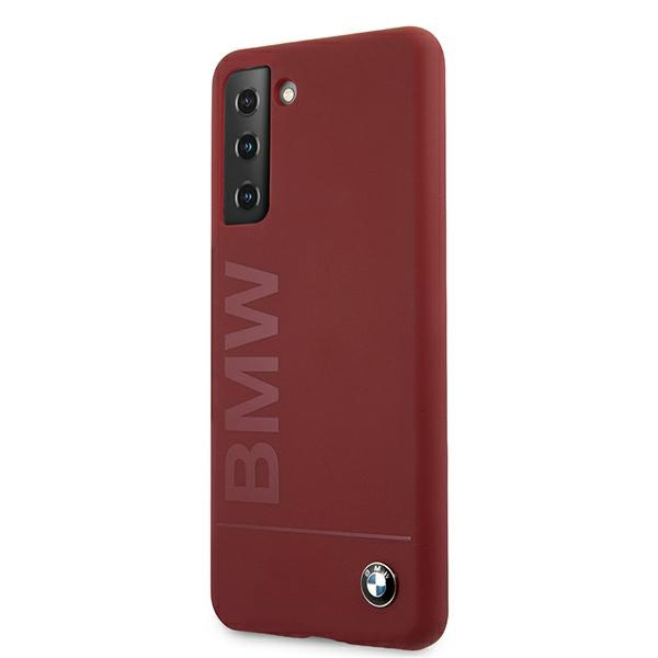 Case BMW Samsung Galaxy S21 Silicone Signature Logo BMHCS21SSLBLRE Red Hardcase