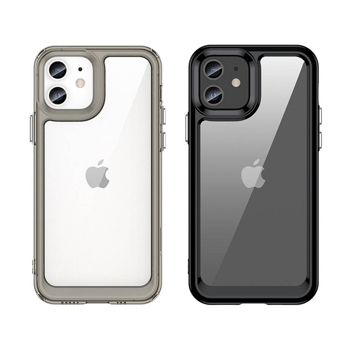 Funda Outer Space para iPhone 12 tapa dura con marco de gel azul