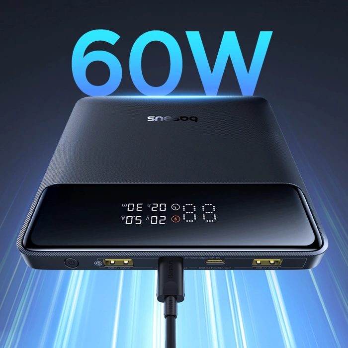 Powerbank Baseus Blade H1 20000mAh 100W z wyświetlaczem - czarny