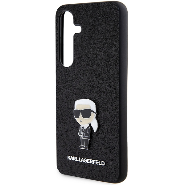 Etui Karl Lagerfeld KLHCS24SGKNPSK S24 S921 czarny/black hardcase Fixed Glitter Ikonik Logo Metal Pin Case