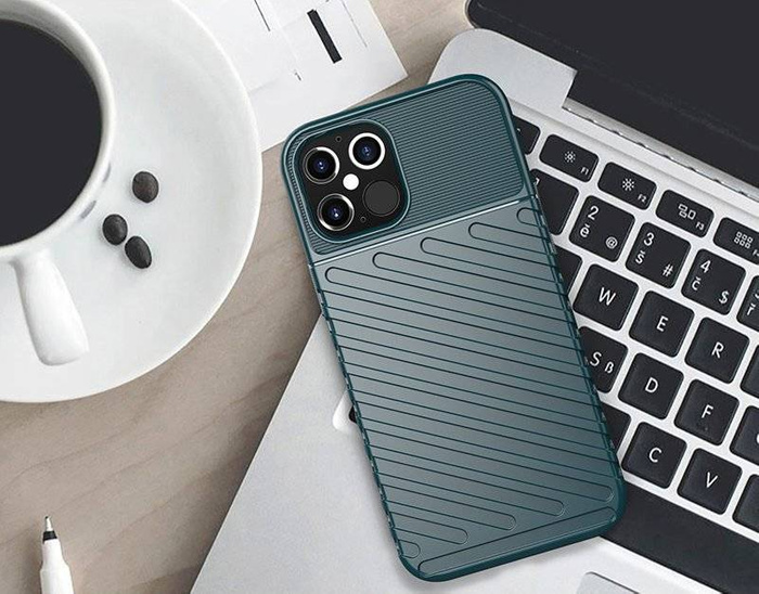 Thunder Case flexibilní pancéřovaný pouzdro kryt iPhone 12 Pro Max modrý