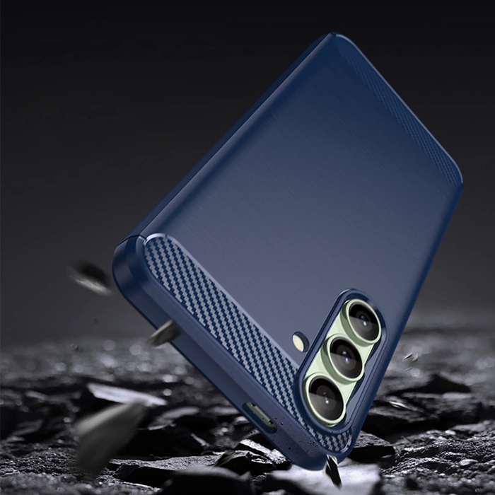 Carbon Case Silikonhülle für Samsung Galaxy S24 FE - blau