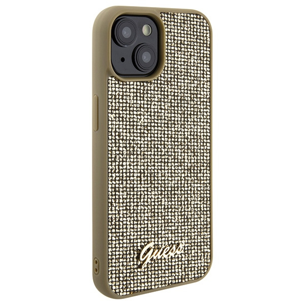 Etui Guess GUHCP15SPMSDGSD iPhone 15 6.1" złoty/gold hardcase Disco Metal Script Case