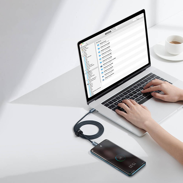 Câble Baseus Crystal Shine Series Câble USB pour une charge rapide et un transfert de données USB Type C - USB Type C 100W 1,2 m noir (CAJY000601)