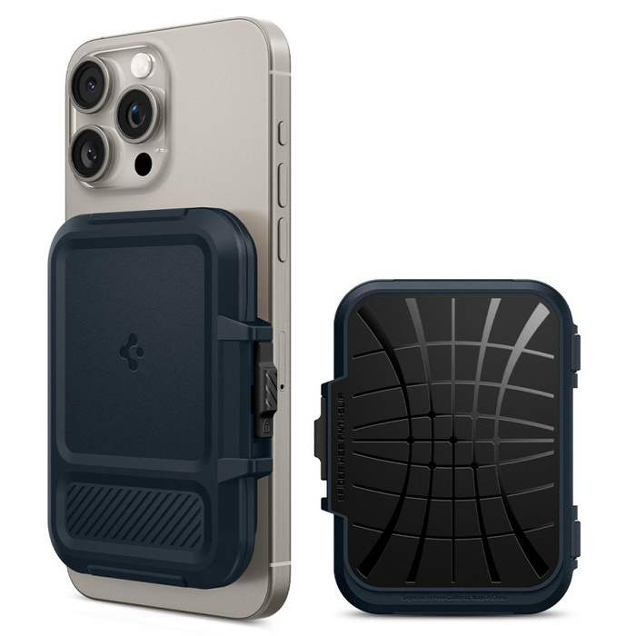 BILLETERA MagASEF Spigen CIERRE TARJETERO UNIVERSAL AZUL MARINO