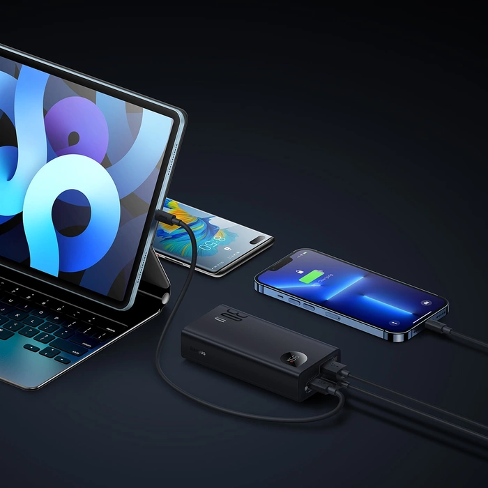 Baseus Adaman2 powerbank s displejem digital 10000mAh 30W 2 x USB / 1x USB Type C Overseas Edition PD QC SCP černá (PPAD040101)