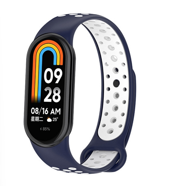 Beline pasek Mi Band 9/8 designniebiesko-biały /blue-white
