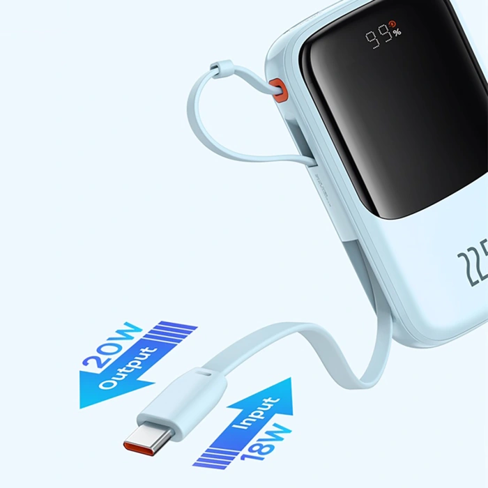 Powerbank Baseus Qpow Pro+ 22.5W 10000mAh USB-C - niebieski