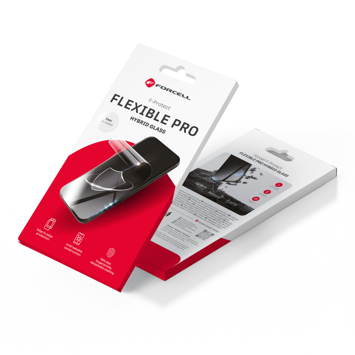 Szkło hybrydowe do iPhone 15 Forcell Flexible 5D czarne