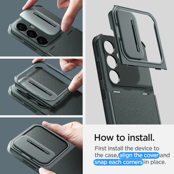 Case Spigen Optik Armor Samsung Galaxy S24 Abyss Green Case