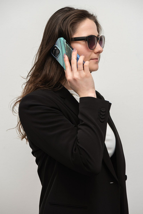 FORCELL F-PROTECT Mirage futerał kompatybilny z MagSafe do IPHONE 15 Plus jade marble