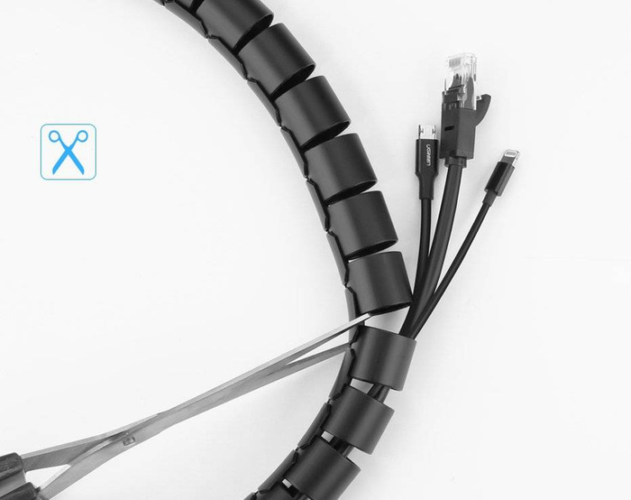 Ugreen mask cable organizer 1,5m black (30818)
