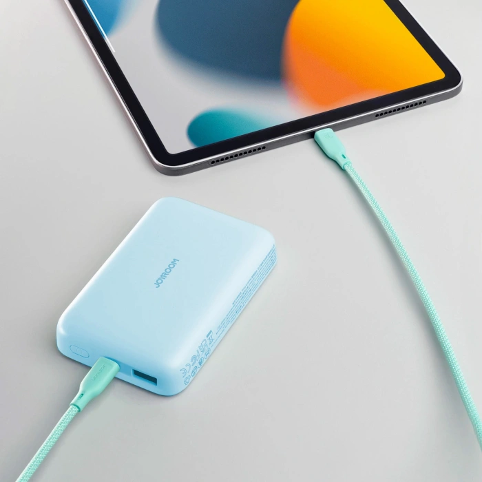 Powerbank Joyroom JR-W020 20W 10000mAh MagSafe + kabel USB-A - USB-C 0.30m - jasnoniebieski