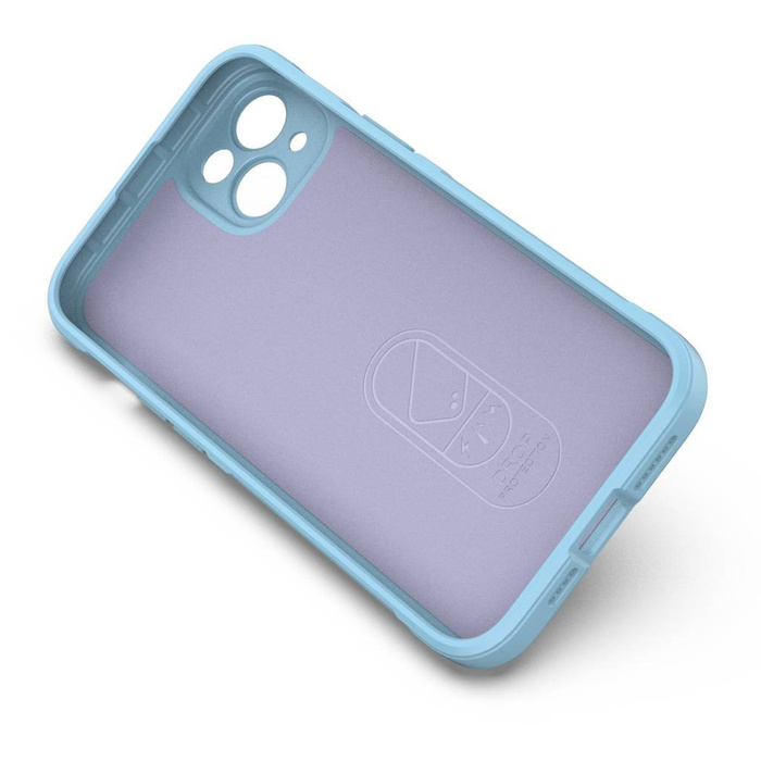 Funda Magic Shield Case para iPhone 14 Plus funda blindada flexible azul claro