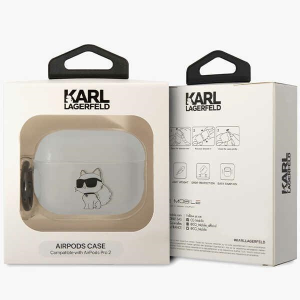 Cover Karl Lagerfeld KLAP2HNCHTCT Copertura Airpods Pro 2 trasparente Ikonik Choupette Case