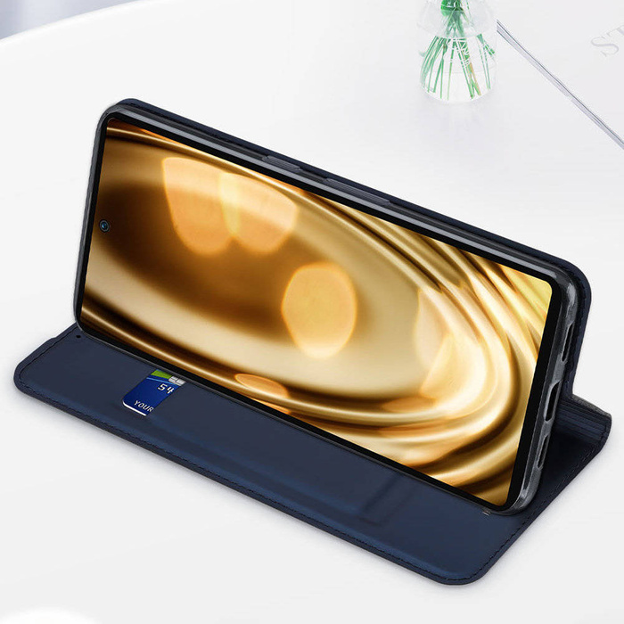 Coque Dux Ducis Skin Pro pour Google Pixel 7a Flip Card Wallet Stand Bleu