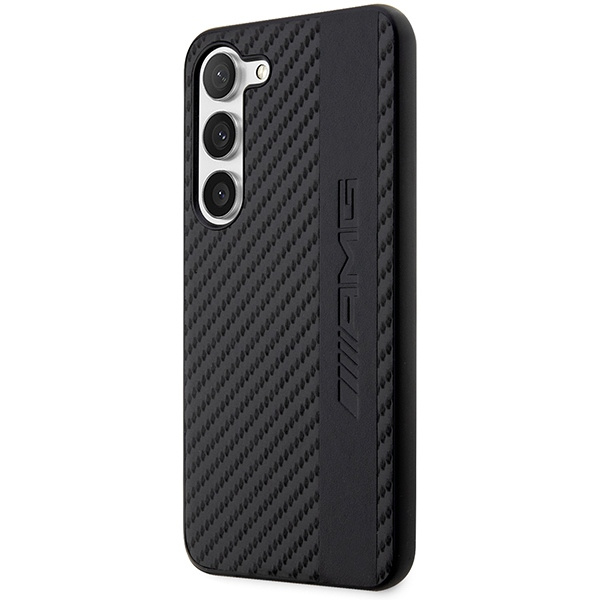 Etui AMG AMHCS23MBLSCA S23 Plus S916 czarny/black hardcase Carbon Stripe&Embossed