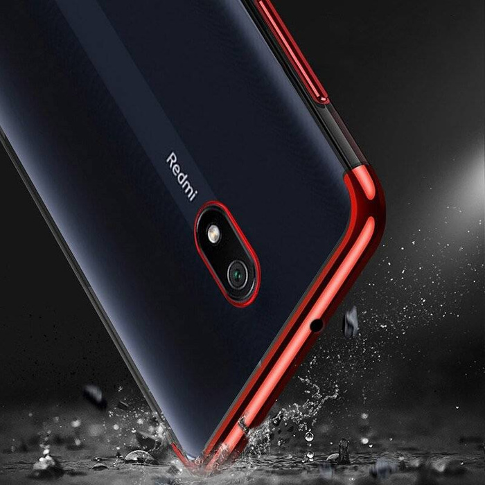 Čirá barva case gelový kryt pouzdro s kovovým rámečkem Xiaomi Redmi 8A černý