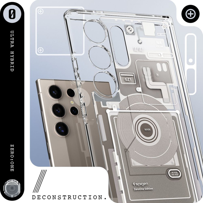 Spigen Ultra Hybrid GALAXY S24 ULTRA ZERO ONE TITANE NATUREL