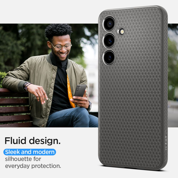 Funda Spigen Liquid Air Samsung Galaxy S24 Gris granito Case