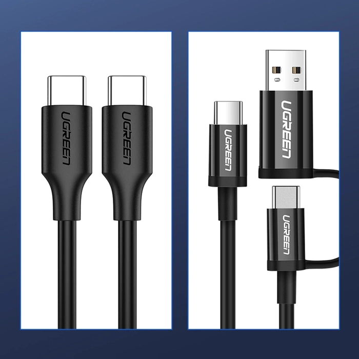 Cable de carga y datos Ugreen USB Tipo C 3A 0.5m negro (US286)