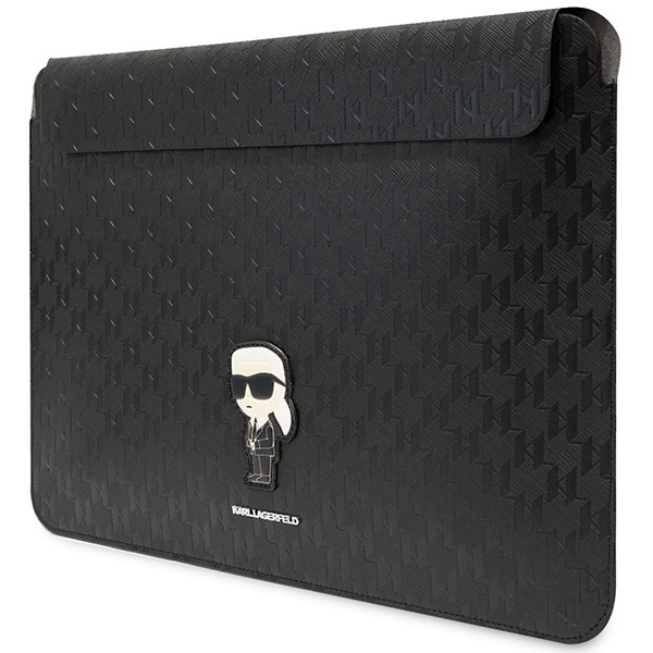 Funda Karl Lagerfeld KLCS14SAKHPKK 14" negro/negro Monograma Saffiano Ikonik
