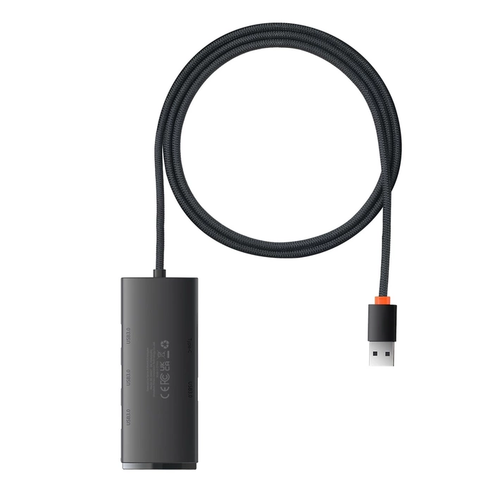 [RETURNED ITEM] Adattatore HUB serie Baseus Lite da USB-A a 4xUSB-A 3.0 5Gb / s nero (WKQX030101)
