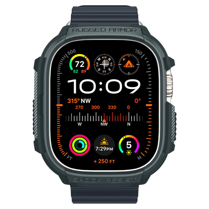 Hülle Spigen Rugged Armor Apple Watch Ultra 1 / 2 (49 Mm) Abyss Grün