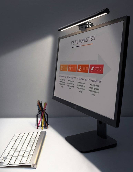 Luz LED Baseus i-wok para iluminación de pantalla de monitor de escritorio negra (DGIWK-B01)