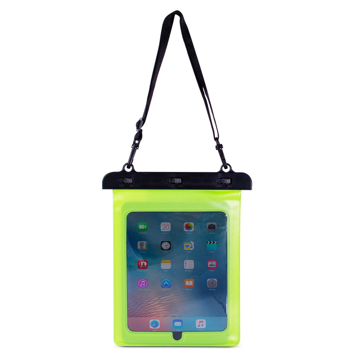 Waterproof PVC tablet case - green