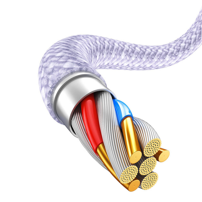 Baseus Dynamic 2 Series kabel USB-A - Lightning 2.4A 480Mbps 1m fialový