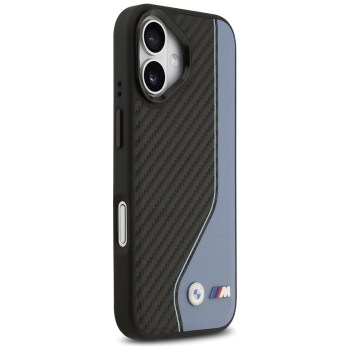 Etui BMW M Carbon Logo MagSafe do iPhone 17 niebieski