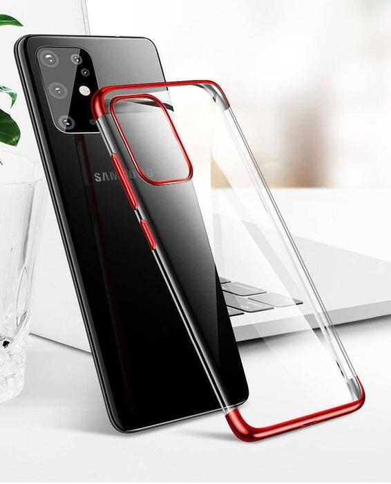 Čirý barevný case gelový kryt pouzdro s kovovým rámečkem Samsung Galaxy A72 4G modrý