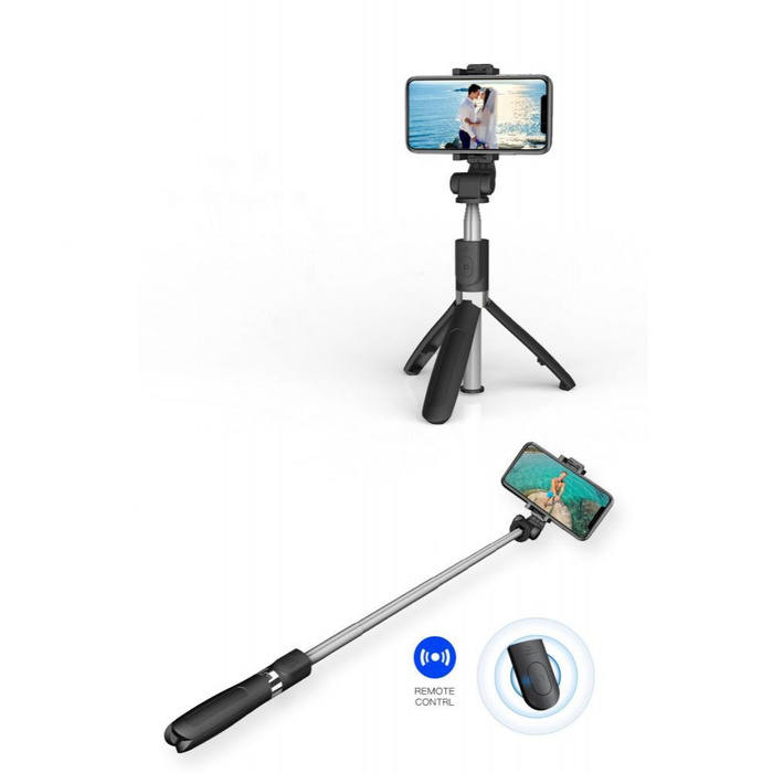 TECH-PROTECT L01S DRAHTLOSER SELFIE STICK DREIBEINIG SCHWARZ