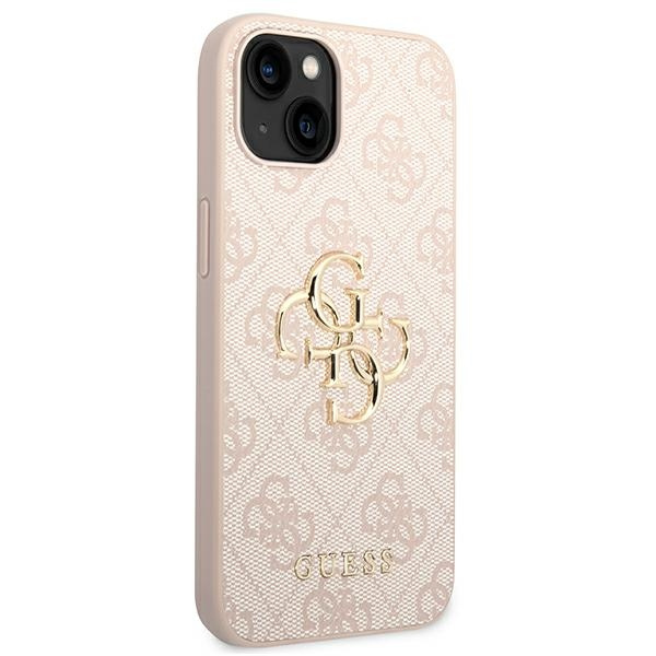 Case Guess iPhone 14 6.1" pink/pink hardcase 4G Big Metal Logo