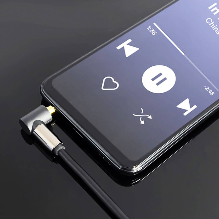 Wozinsky kabel AUX úhelník (samec-samec) kabel mini jack 3 m černý