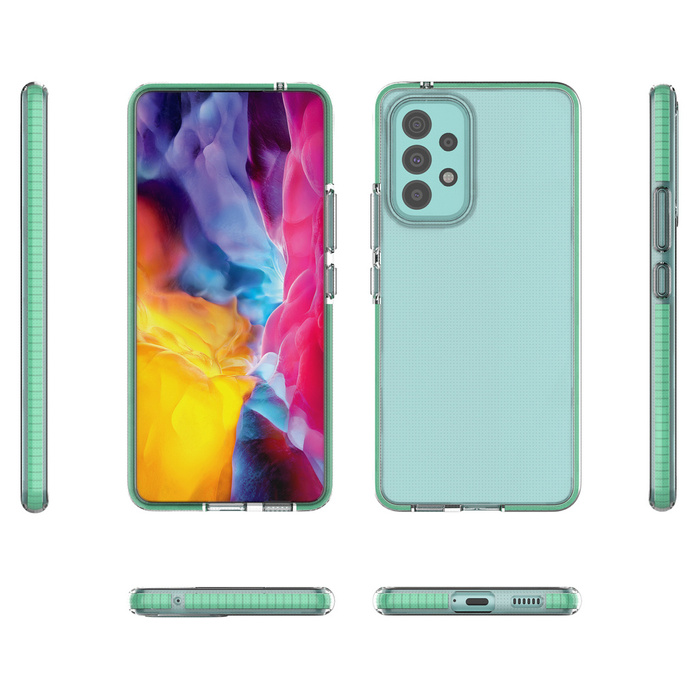 Pružinový Case gelový kryt pouzdro s barevným rámečkem pro Samsung Galaxy A53 5G černý