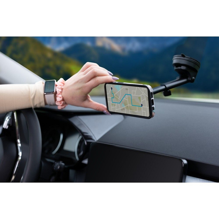 FORCELL F-Grip PrecisionX uchwyt samochodowy do szyby/deski/kratki kompatybilny z MagSafe czarny