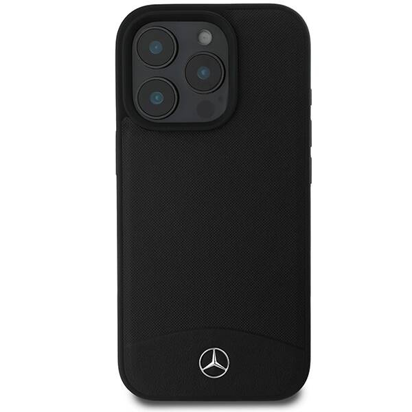Etui Mercedes iPhone 16 Pro Max 6.9" czarny/black hardcase Textured And Plain Leather MagSafe