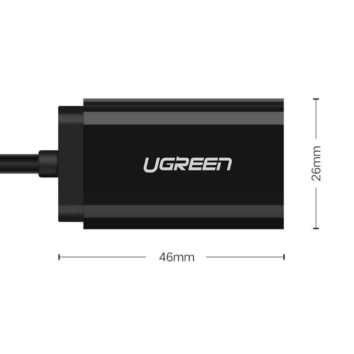 Ugreen USB 2.0 - 3,5 mm mini jack External Sound Adapter white (US205 30143)