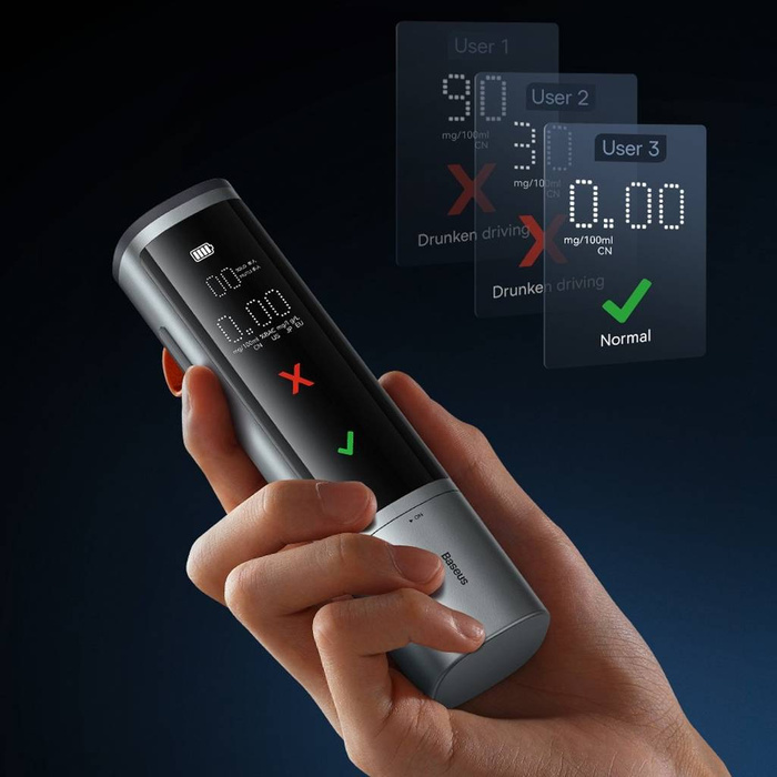 Baseus SafeJourney Pro Series Alkoholtester 470mAh grau